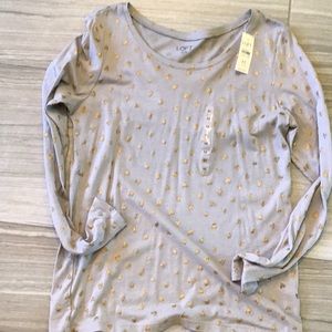 NWT Loft Outlet gold 💛 Long sleeve tee